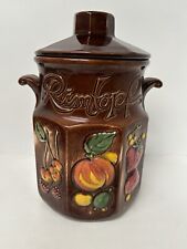 Vintage Rumtopf Scheurich West Germany Large Ceramic Jar Fruit Decoration 827-31