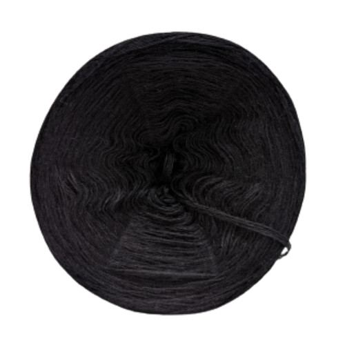 Black bamboo cotton yarn - black,