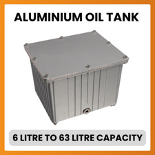 Hydraulic Aluminium Oil Tank, Complete with Lid, Gasket & Drain Plug, 6-63 Litre