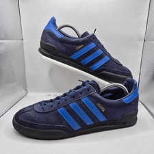Adidas Originals Jeans Trainers Mens UK 9 Navy Blue Suede Casual Terraces
