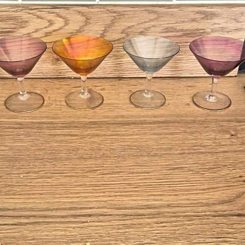Set multicoloured stemmed - of, 4