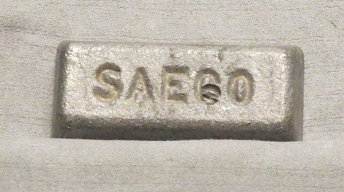 Vintage saeco lead bar ingot - saeco,
