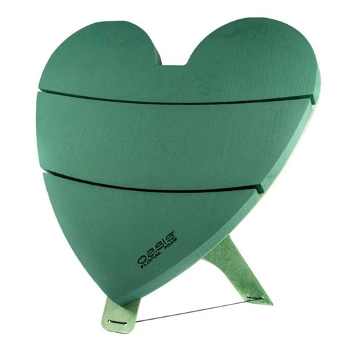 Oasis heart shape - on, wooden