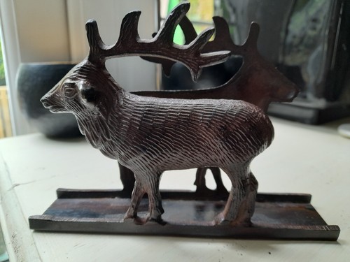 Metal brown reindeer - , letter
