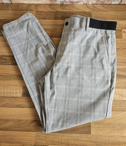 Zara men grey check dress - men's,