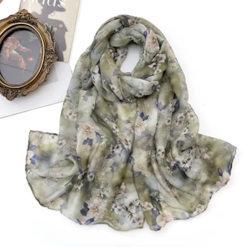 Women long fashion wrap flower - long,