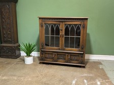 Vintage Oak Glazed Bookcase