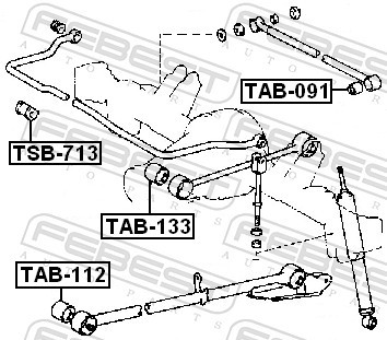Fits febest tab 133 rear - fits,