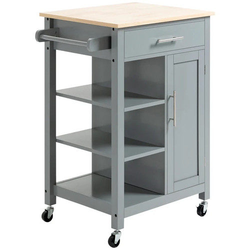 Homcom compact kitchen trolley - compact,