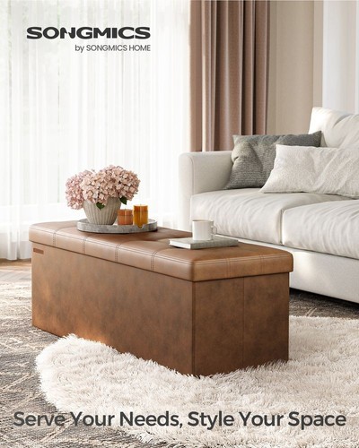 Songmics 110cm ottoman storage - ottoman,