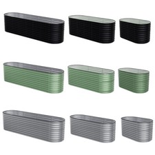 Galvanised Steel Raised Garden Bed Outdoor Flower Vegetable Herbs Planter Box