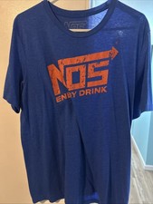 Men’s NOS Energy Drink Shirt Size Xl Blue Orange