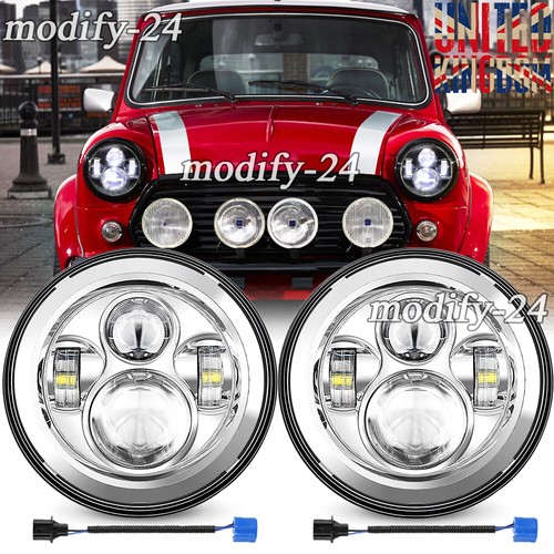 Pair inch round chrome led - pair,