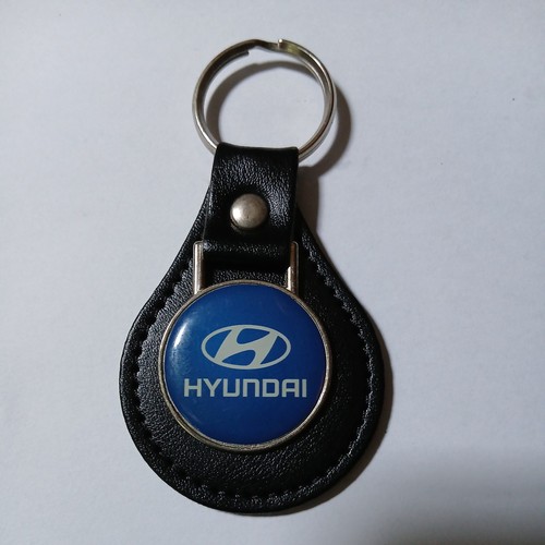 Vintage leather hyundai key - ,