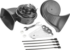 Universal Car Horn Upgrade Kit, 12V High/Low Dual Tone Snail Horn, Loud Water