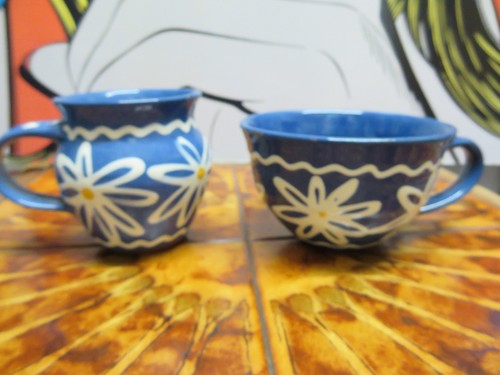 Pair decorative coffee - coffee, mugs