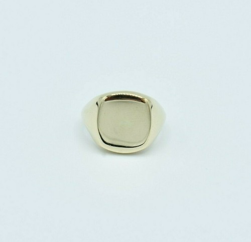 Large shiny signet ring - large,