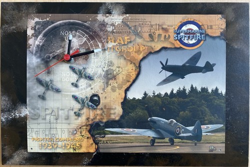 Slate clock with - slate, spitfire
