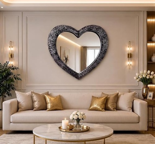 Antique style ornate heart - style,