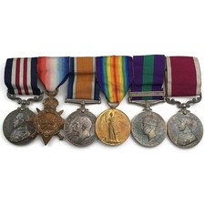 WW1 Military Medal & Trio, Palestine General Service, Long & Good Conduct Group