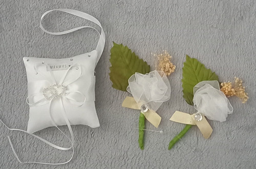 Wedding ring pillow - ring, -satin