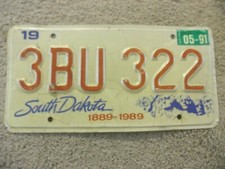 1991 SOUTH DAKOTA LICENSE