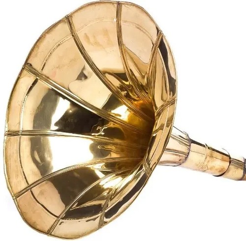 Gramophone horn brass - gramophone, vintage