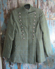Moloh Green & Blue Tweed Checked Wool Jacket size 10