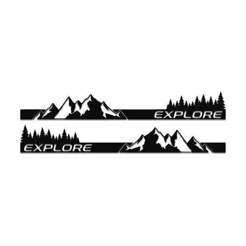 Explore mountain side stripe - mountain,