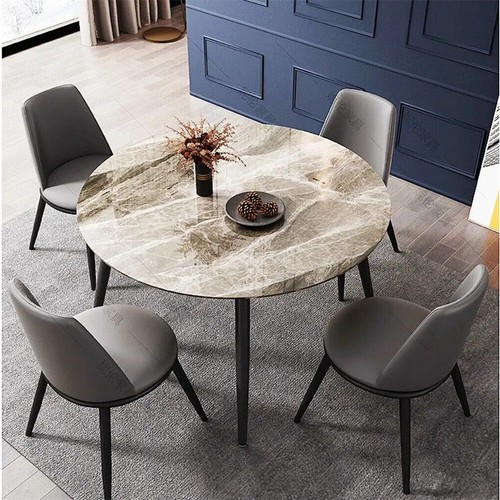 80cm round marble dining table - marble,