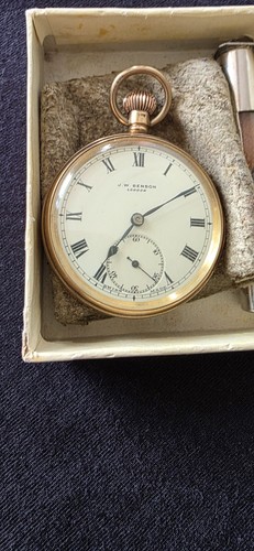 Benson 9ct gold pocket - jw,