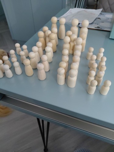 Wooden peg dolls unfinished - wooden,
