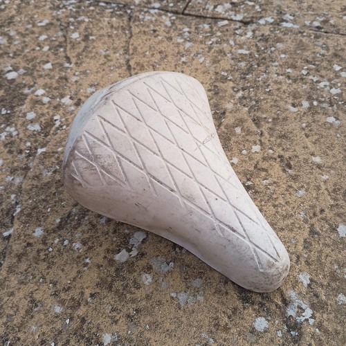Vintage white rubber bicycle - vintage,