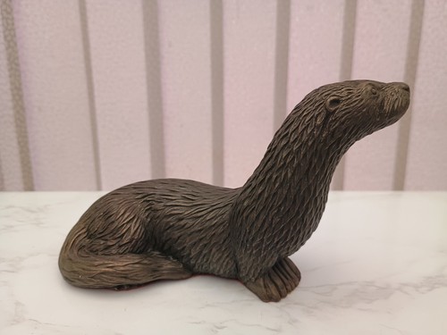 Cold cast bronze resin otter - cold,