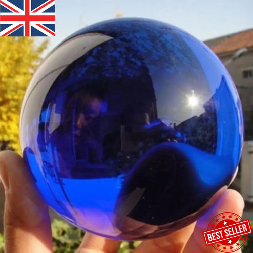 40mm blue crystal glass ball - glass,