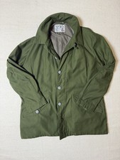Vintage Swedish Army  norsel coat military parka jacket  green olive XL