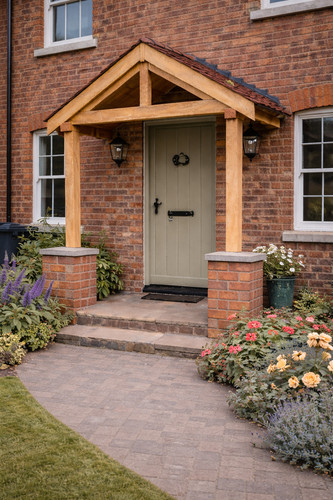 Handcrafted oak porch - oak,