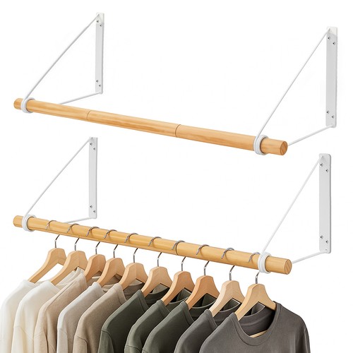 Wall mounted pipe clothes - wall,