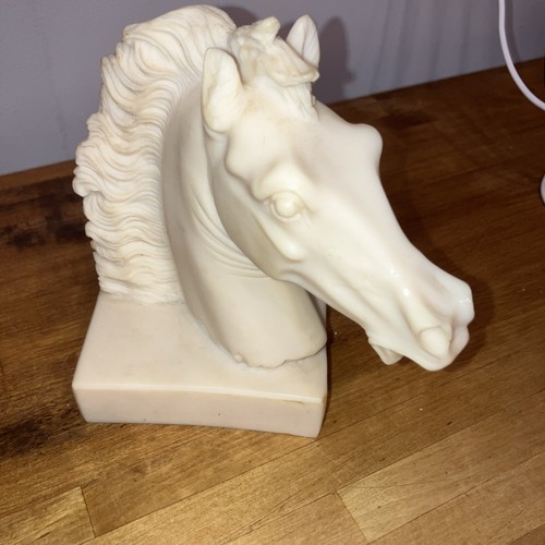 Vintage alabaster horse head - vintage,