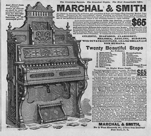 Pump organ 1881 - pump,