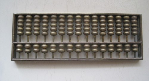 Vintage pocket abacus metal - vintage,