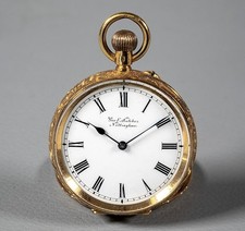 Antique 18ct Gold Ladies Fob / Pocket Watch - IWC Cal. 63 Movement - Pristine