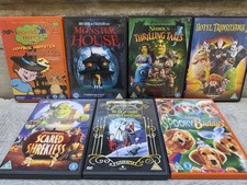 7 Halloween Themed Kids DVDs Shrek Monster House Horrid Henry Tim Burton 8hrs+