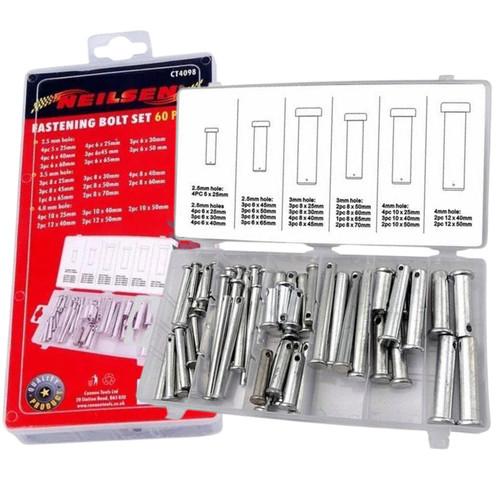 Clevis pin pcs assorted - 60,