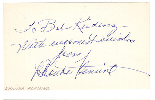 Rhonda fleming signed index - rhonda,