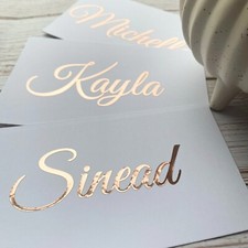 1,5,10 Personalised Vinyl Name Stickers Decal Label Water Bottle Wedding 1"