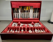 SILVER CANTEEN OF CUTLERY FOR