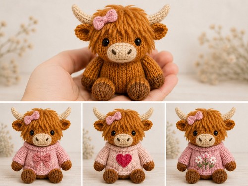 Female girl highland cow - girl,