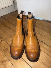 TRICKERS HENRY COMMANDO SOLE CHELSEA BROGUE BOOTS 10.5 UK (Trickers) Size