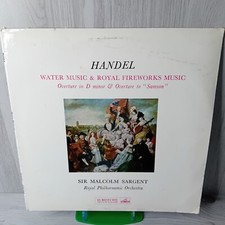 HANDEL WATER MUSIC & ROYAL FIREWORKS Music Vinyl LP Record - Rare Retro Music